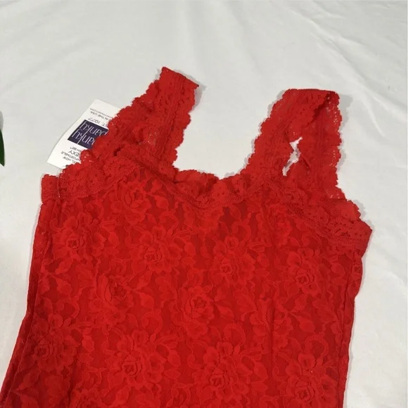 NWT $52 Hanky Panky [ XS ] 1390L Signature Sheer Lace Lingerie Camisole Red - Picture 11 of 14